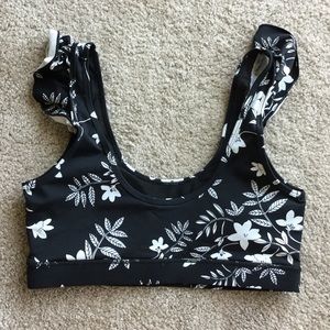 Floral sports bra
